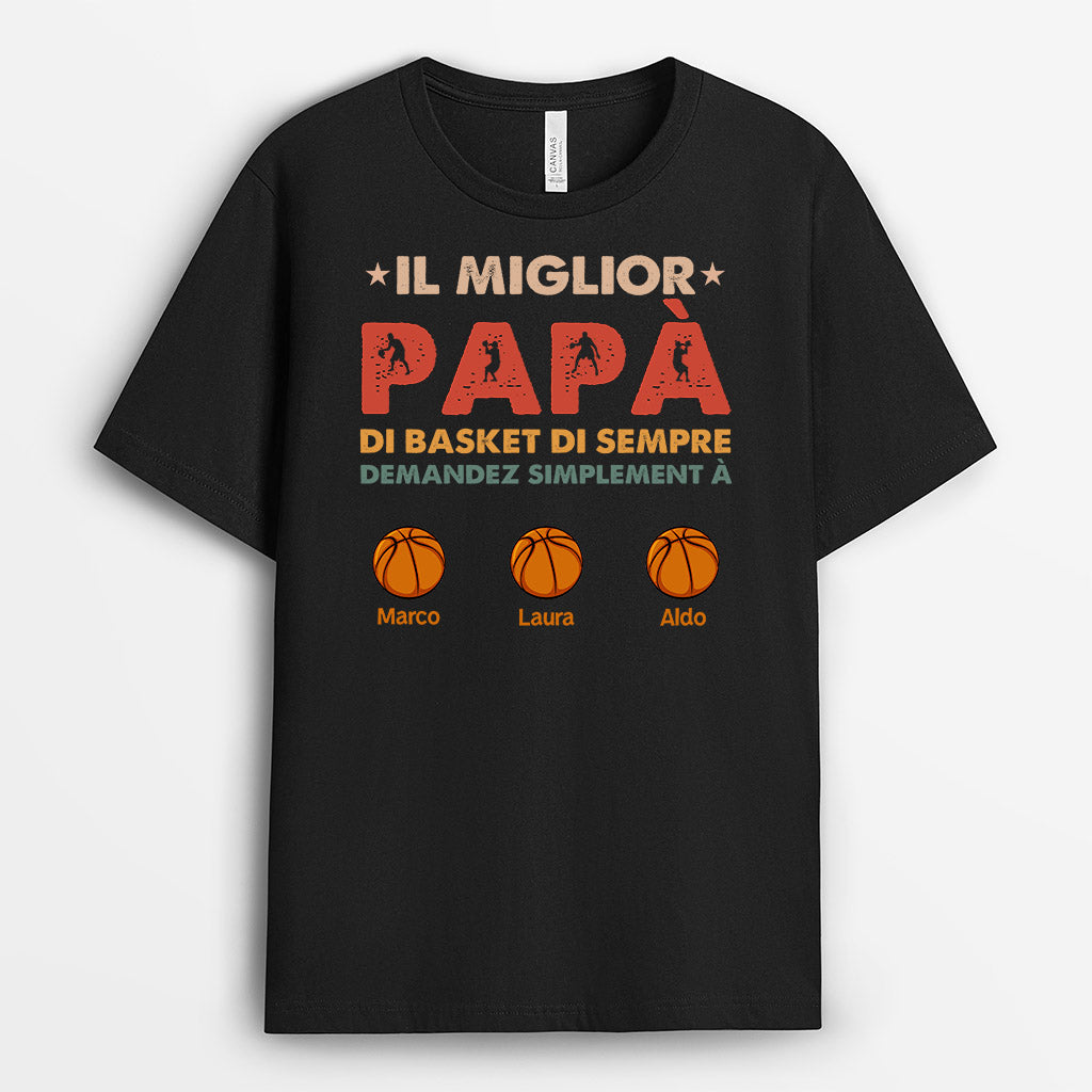 0881AOT2 Regali personalizzati magliette papa basket papa