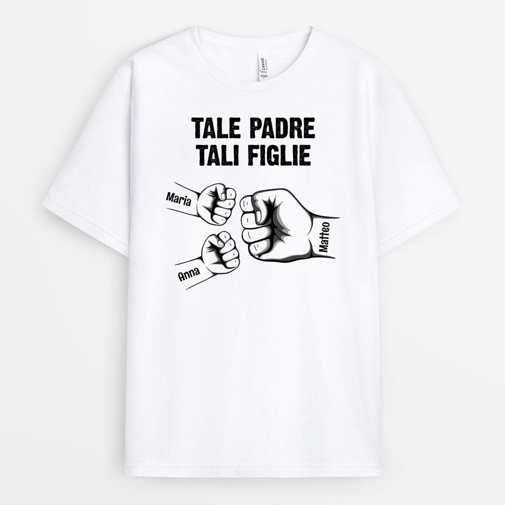 0890AOT1 Regali personalizzati magliette papa figlia papa