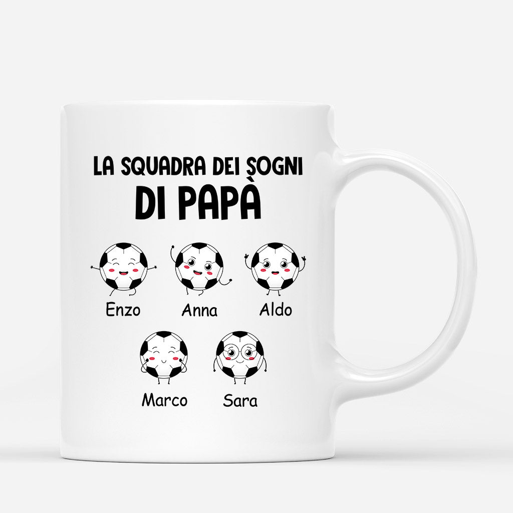 0893MOT1 Regali personalizzati tazza squadra calcio papa