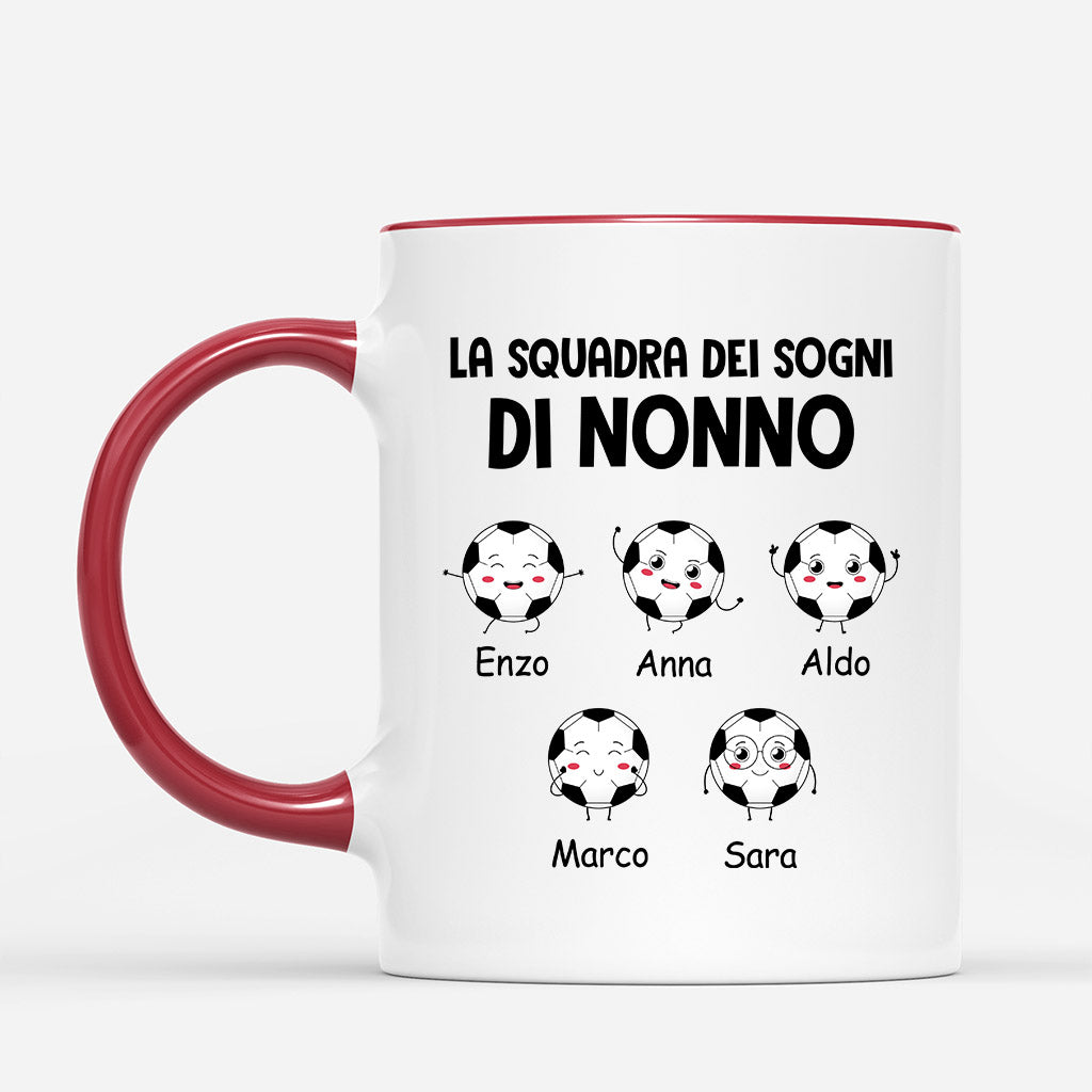 0893MOT2 Regali personalizzati tazza squadra calcio papa