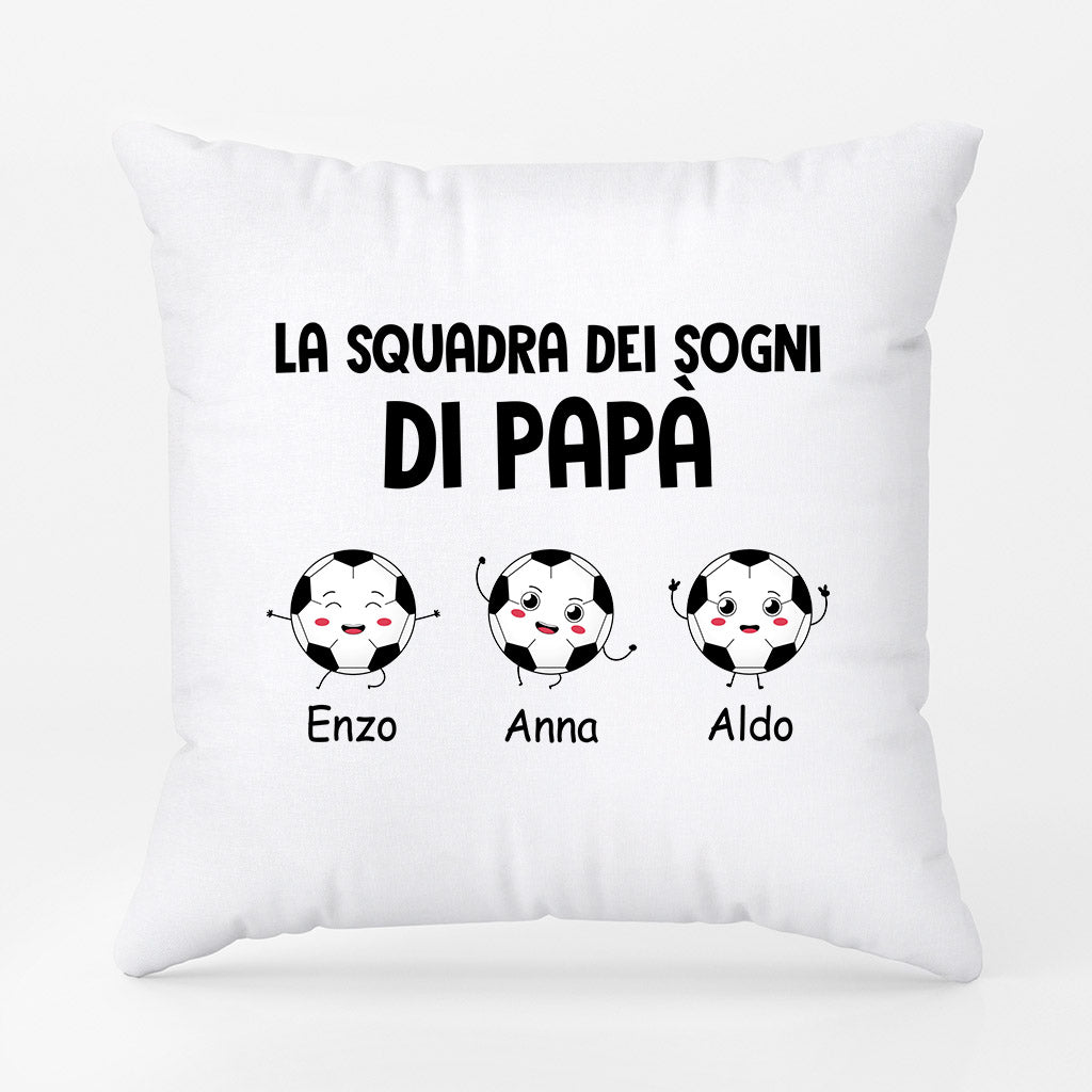 0893POT1 Regali personalizzati cuscino squadra calcio papa