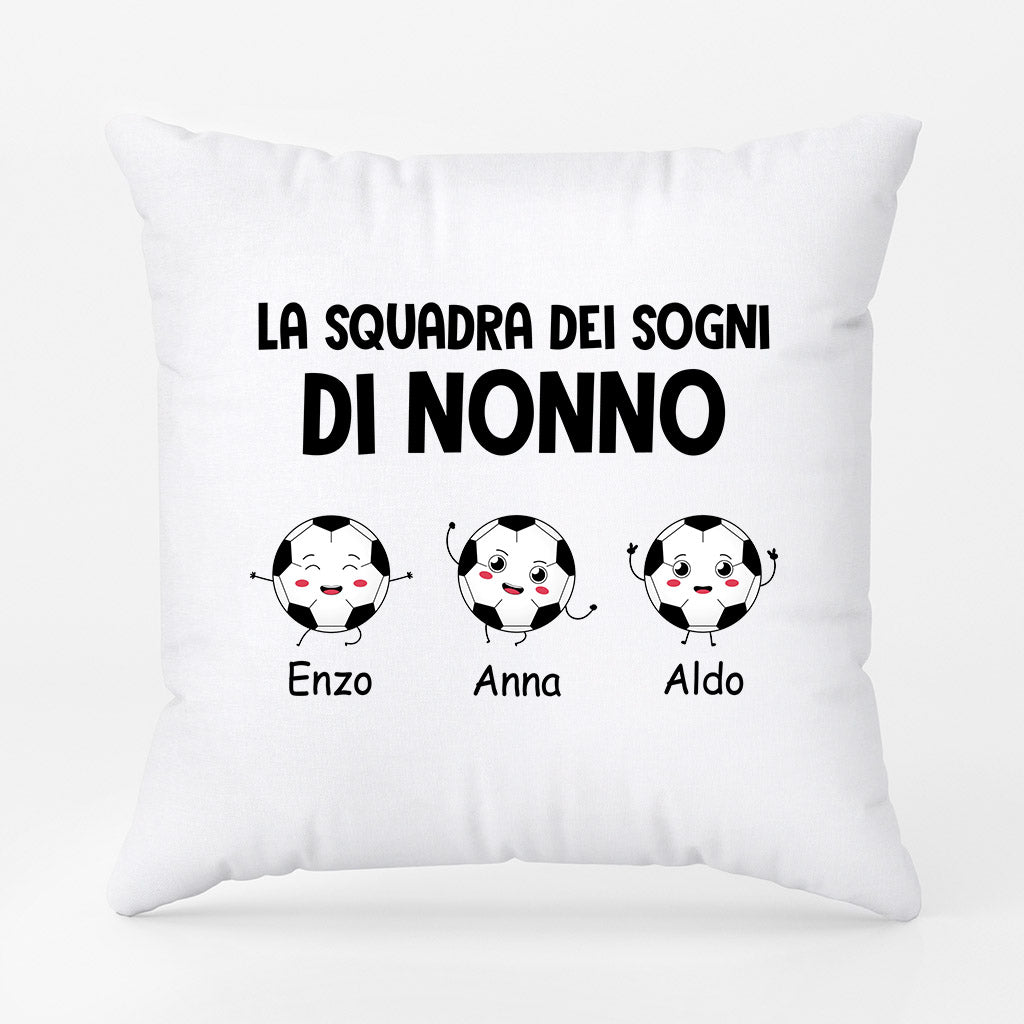 0893POT2 Regali personalizzati cuscino squadra calcio papa