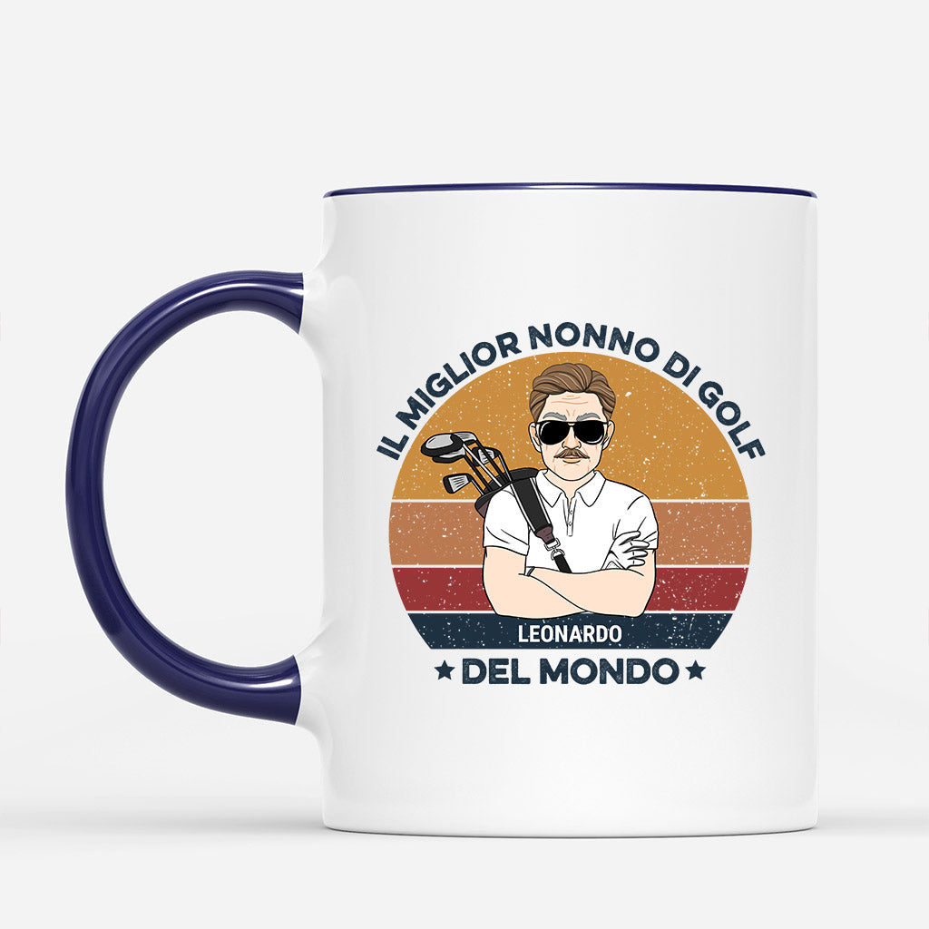 0895MOT2 Regali personalizzati tazza golf papa nono