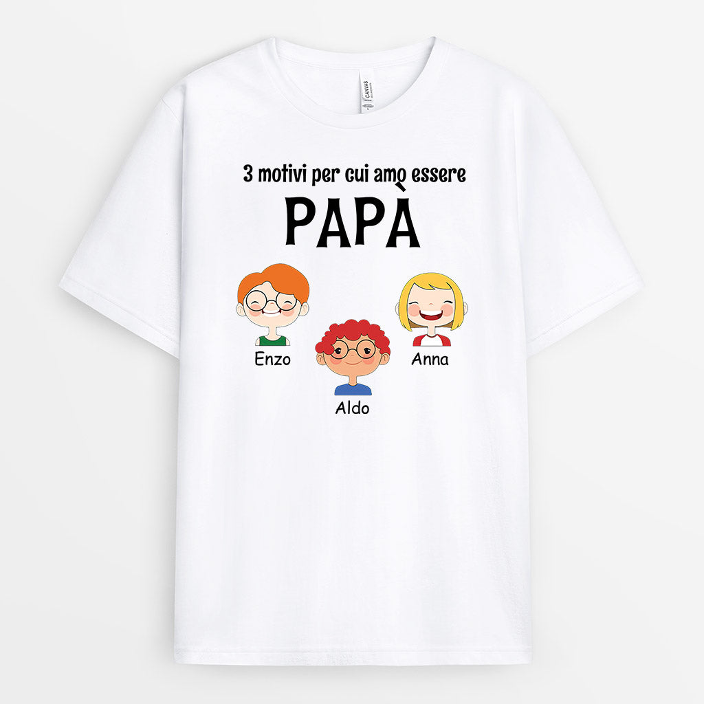 0897AOT1 Regali personalizzati magliette figli nipoti papa nonno
