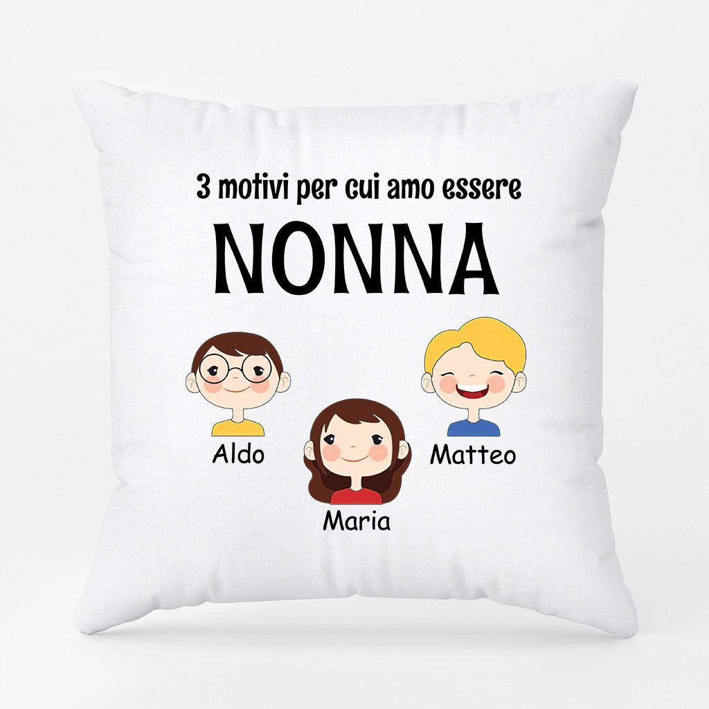 0897POT2 Regali personalizzati cuscino figli nipoti mamma nonna