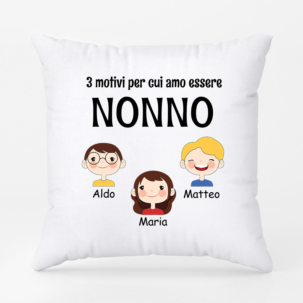 0897POT2 Regali personalizzati cuscino figli nipoti papa nonno