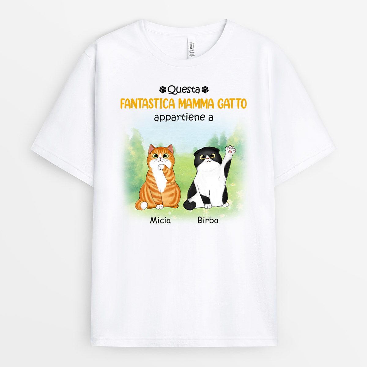 0902AOT1 Regali personalizzati magliette mamma gatto amanti dei gatti