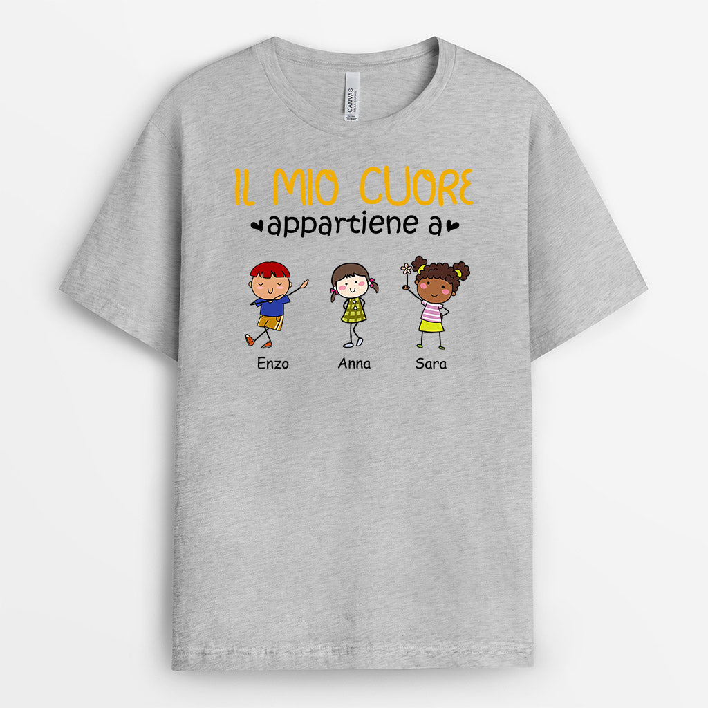 0904AOT2 Regali personalizzati maglietta nipoti figli papa nonno