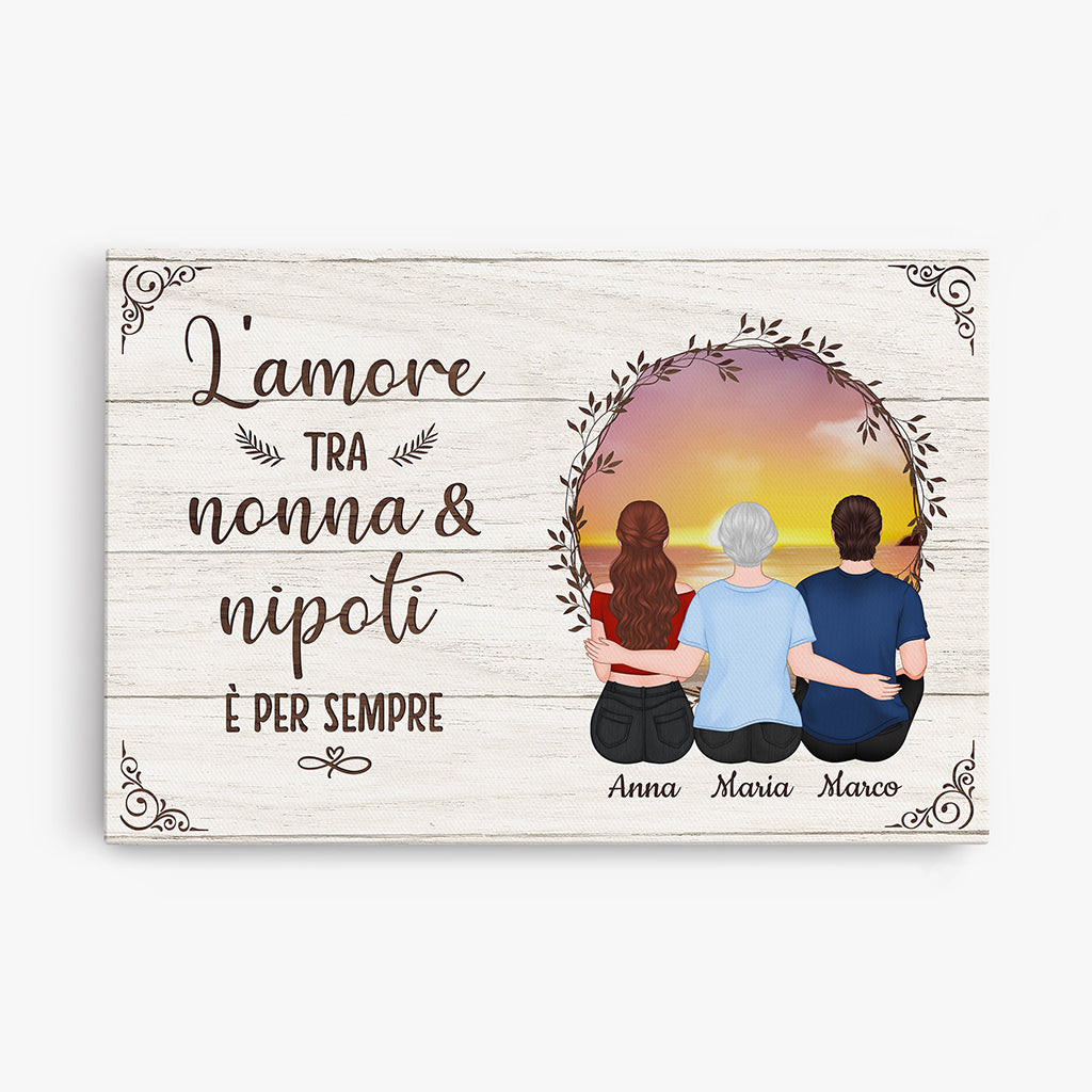 0918COT1 Regali personalizzati tela mamma figli mamma nonna