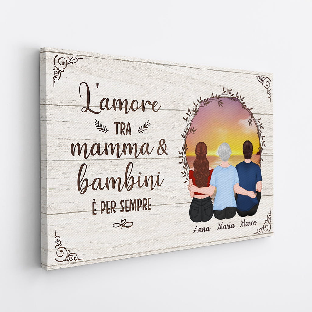 0918COT2 Regali personalizzati tela mamma figli mamma nonna