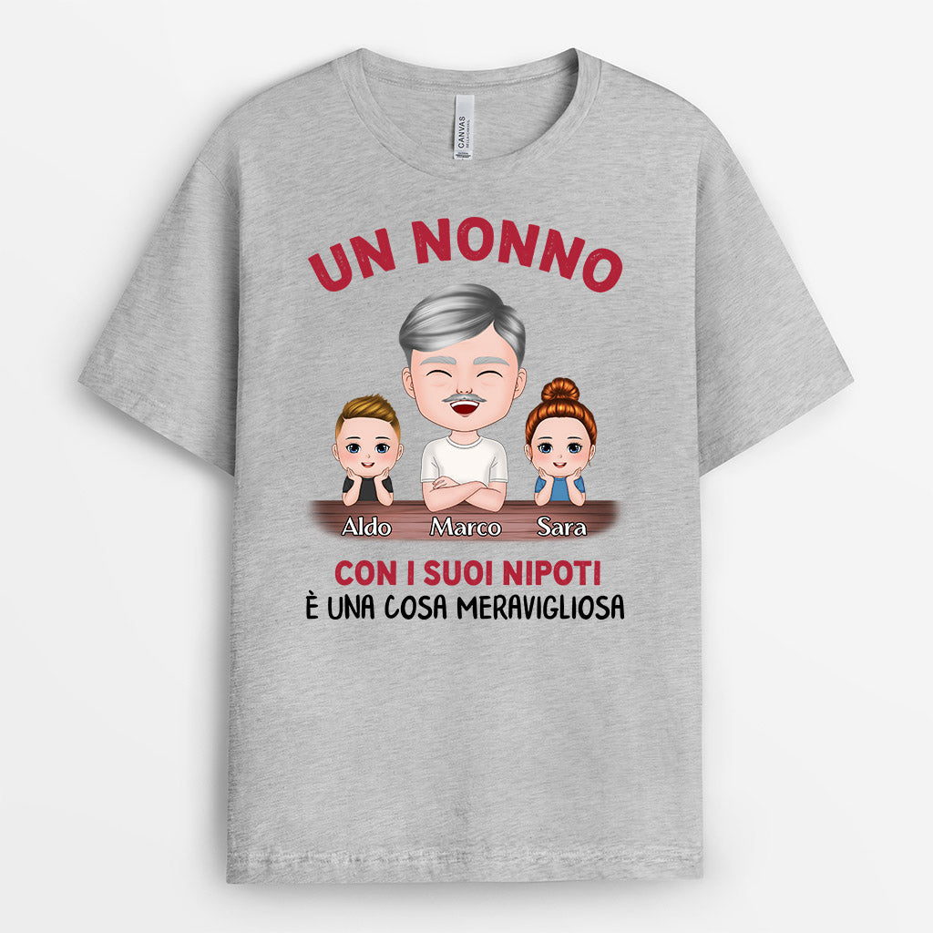 0859AOT2 Regali personalizzati magliette nipoti nonni