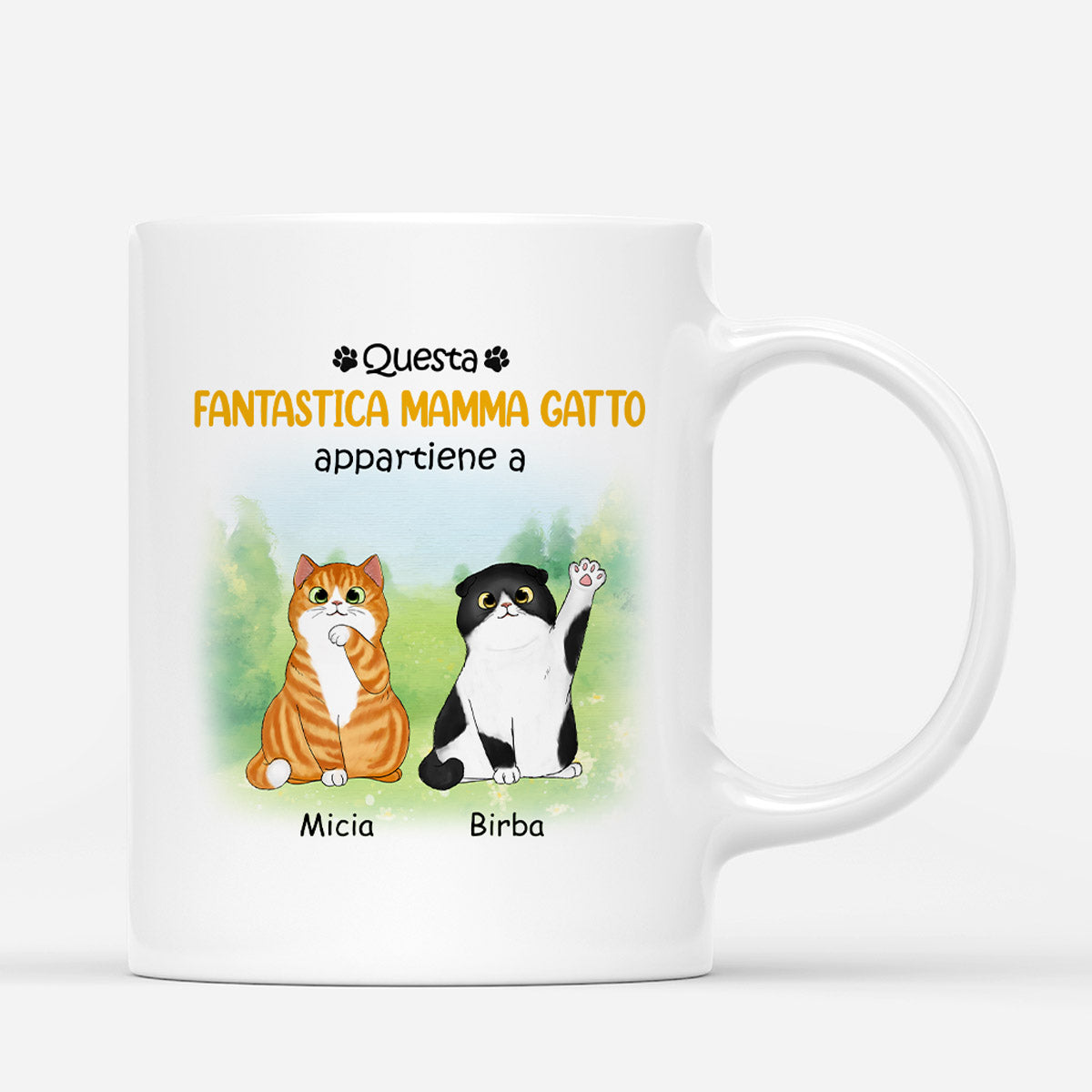 0902AOT1 Regali personalizzati tazza mamma gatto amanti dei gatti
