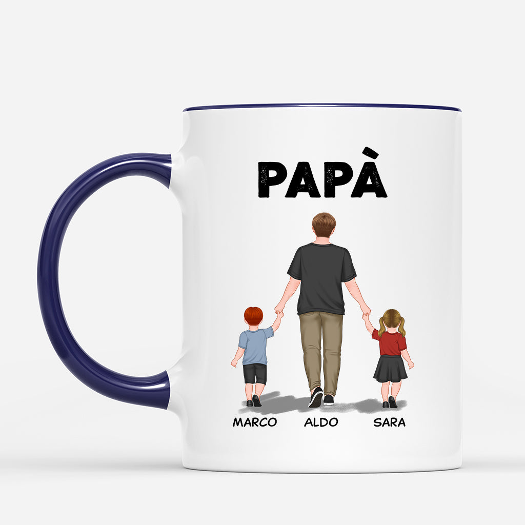 0909MOT2 Regali personalizzati tazza nipoti figli papa nonno