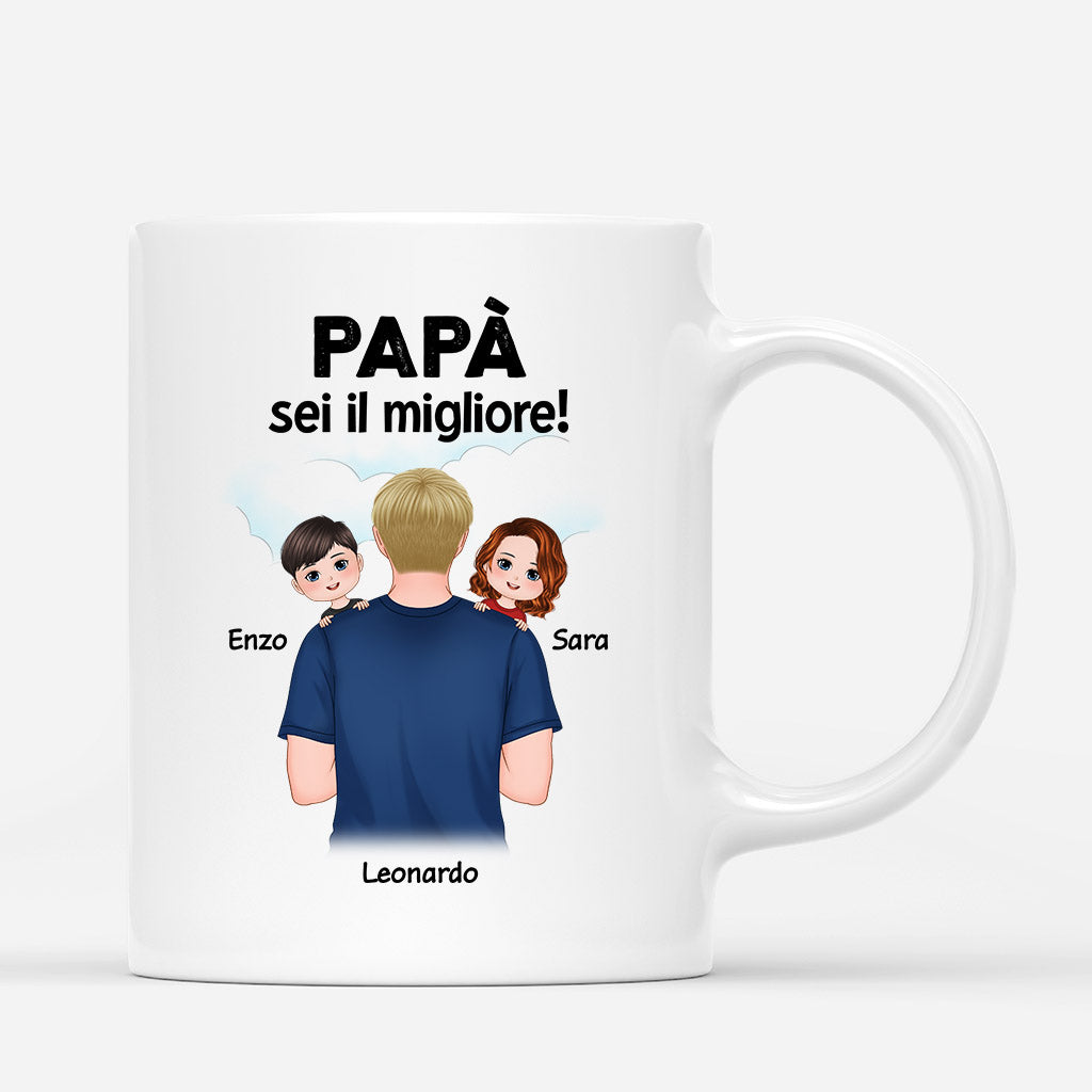 0926MOT1 Regali personalizzati tazza papa figli papa nonno