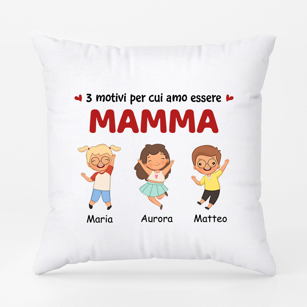 Cuscino I Motivi Per Cui Amo Essere Una Mamma/Nonna Personalizzato
