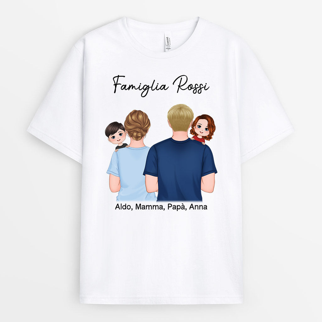 0946AOT1 Regali personalizzati maglietta famiglia mamm papa