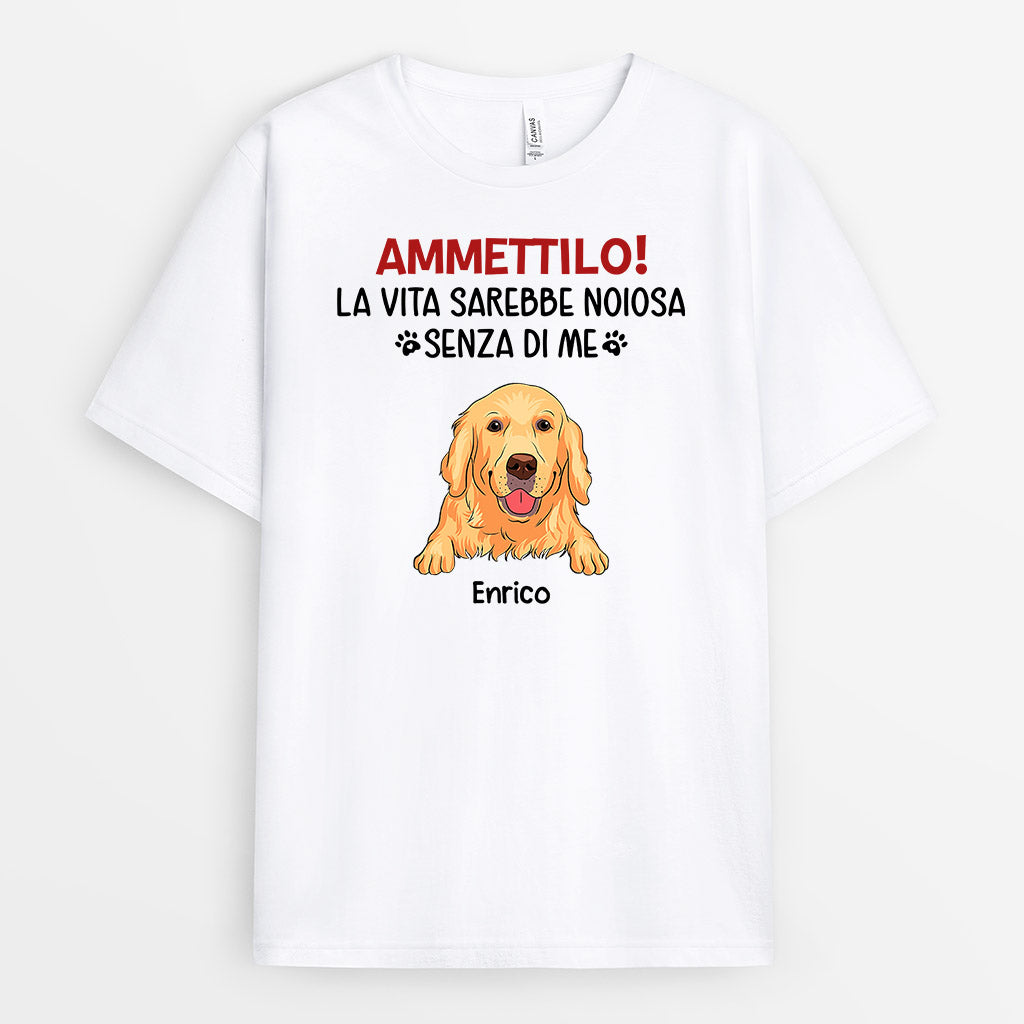 0955AOT1 Regali personalizzati maglietta cane amanti dei cani