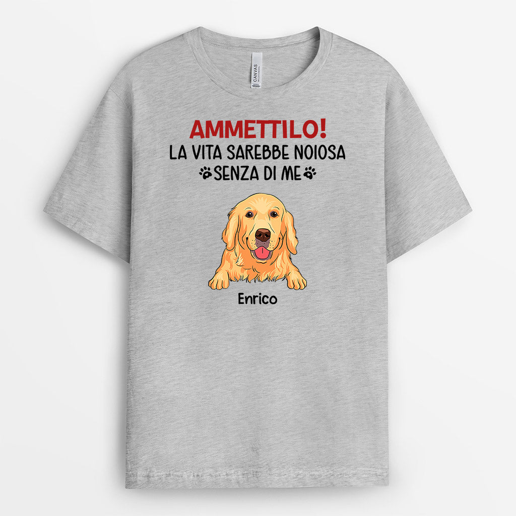 0955AOT2 Regali personalizzati maglietta cane amanti dei cani