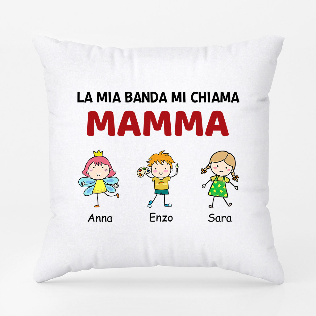 0956POT1 Regali personalizzati cuscini banda mamma nonna