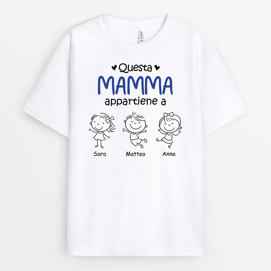 0959AOT1 Regali personalizzati Magliette mamma nonna figli nipoti