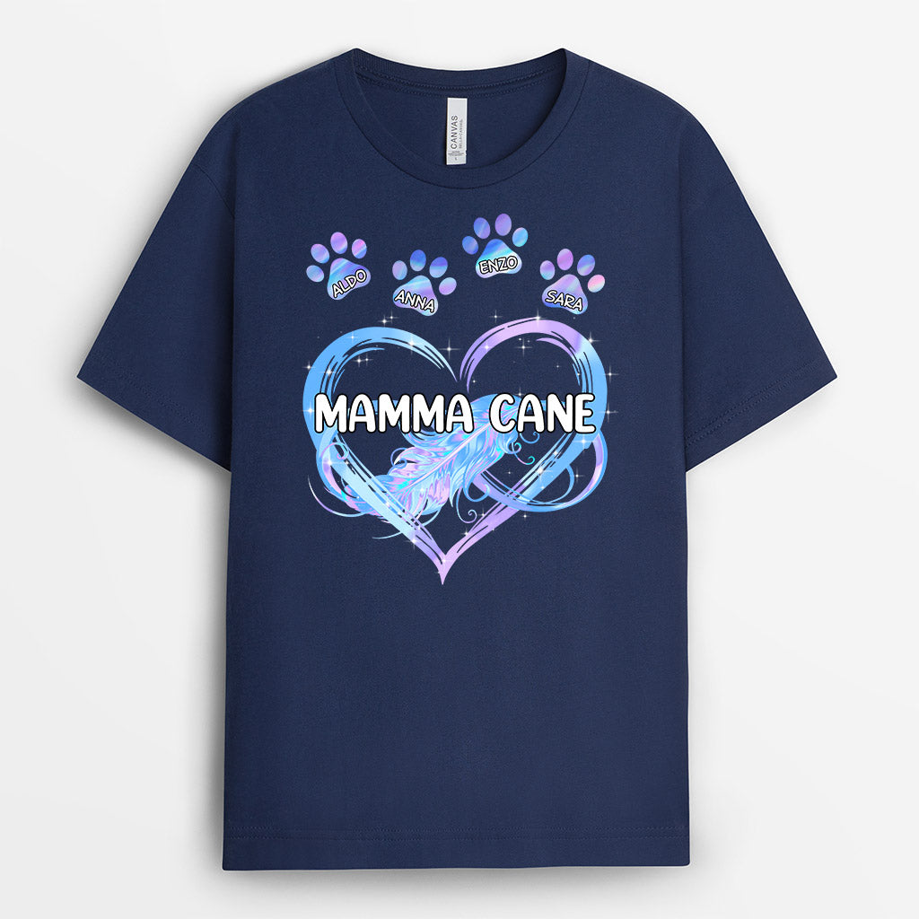 0960AOT2 Regali personalizzati magliette mamma cane amanti dei gatti