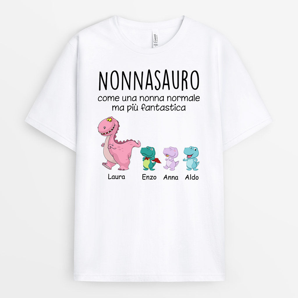 0967AOT2 Regali personalizzati magliette dinosauri mamma nonna