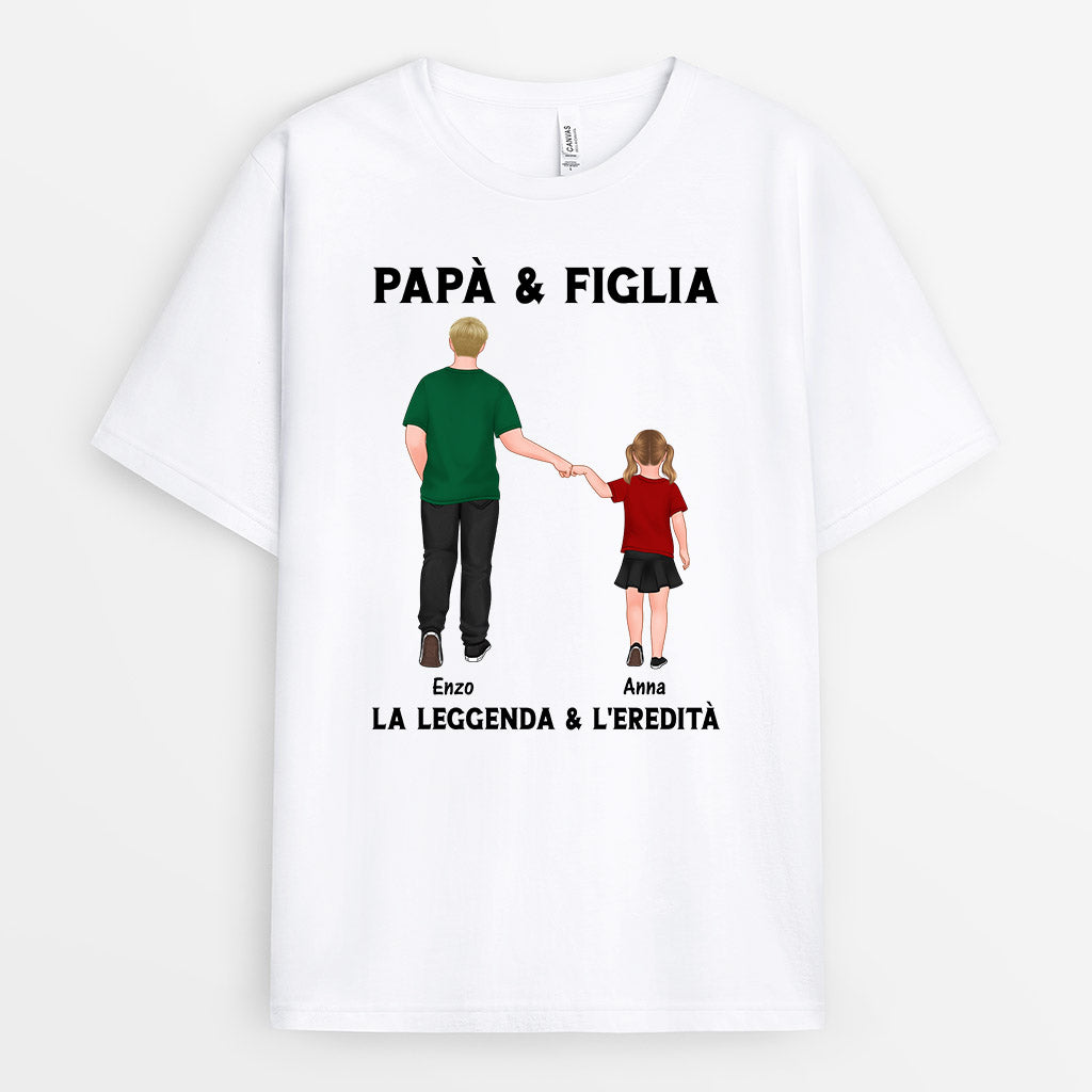 0974AOT1 Regali personalizzati magliette leggenda papa nonno