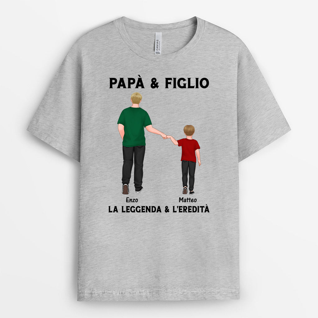 0974AOT2 Regali personalizzati magliette leggenda papa nonno