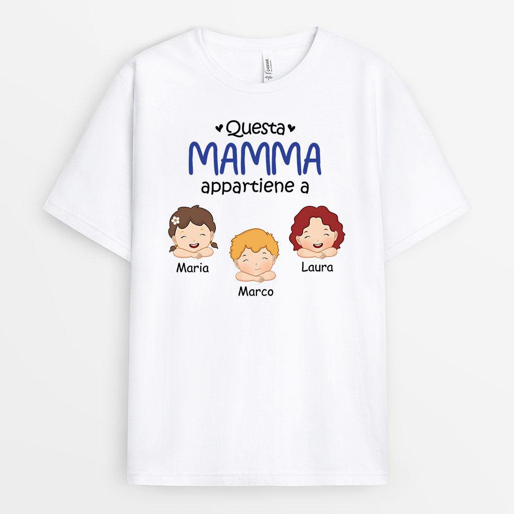 1025AOT1 Regali personalizzati magliette mamma nonna
