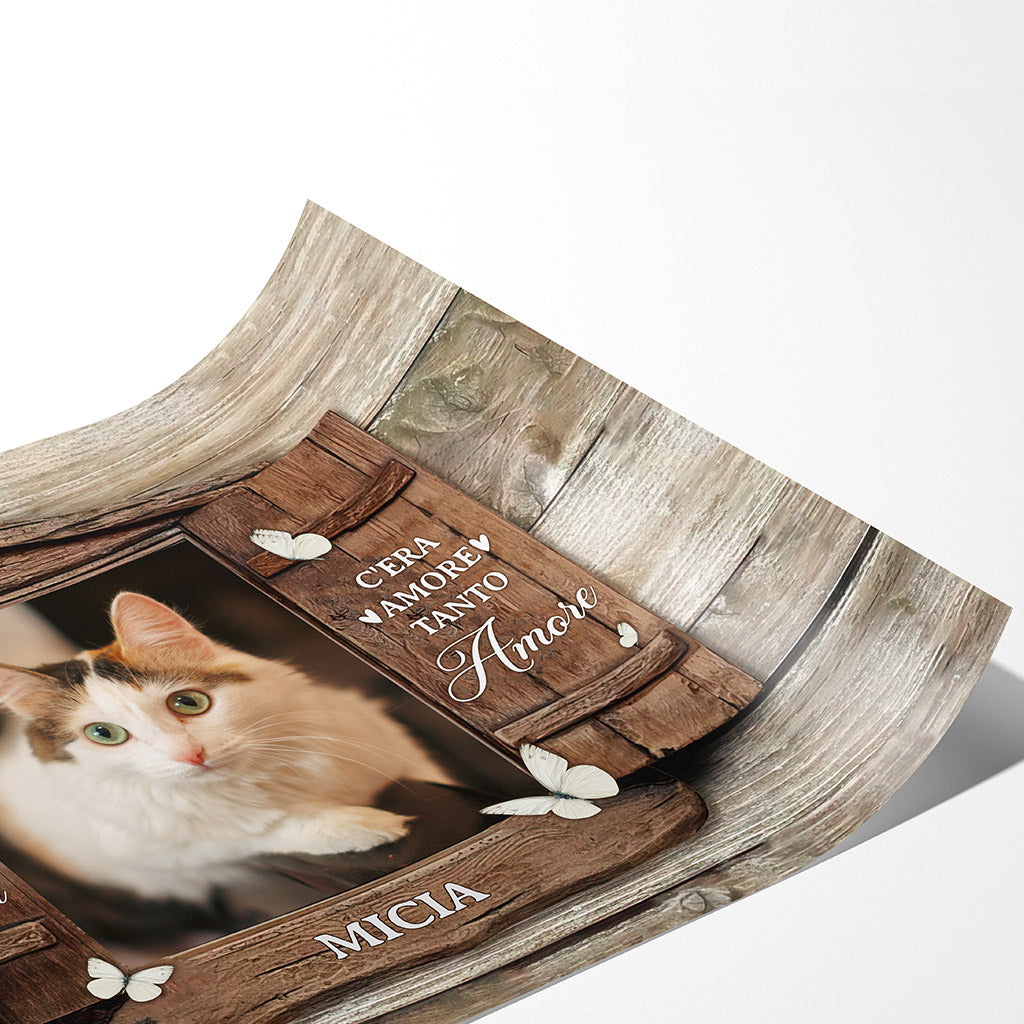 1036SOT2 Regali personalizzati poster commemorativo gatto amanti dei gatti