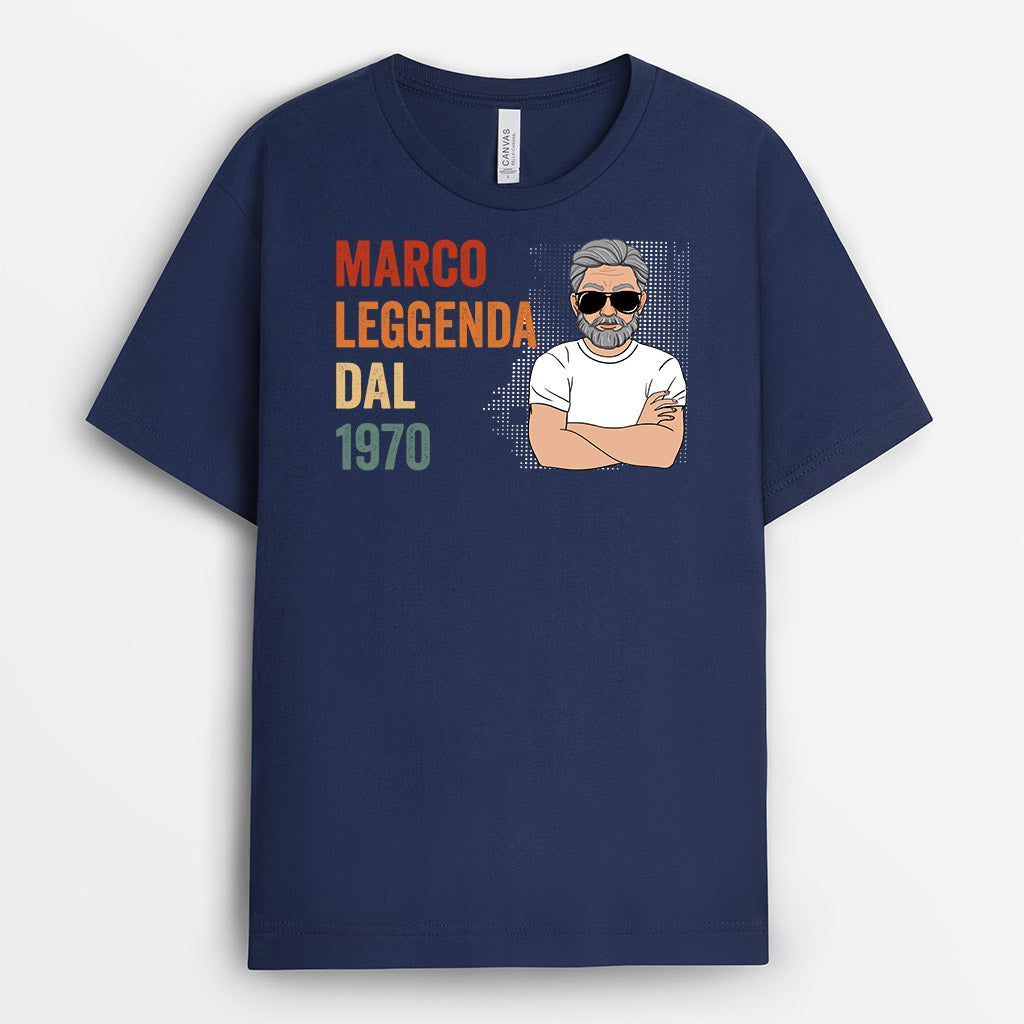 1040AOT2 Regali personalizzati maglietta leggenda papa nonno