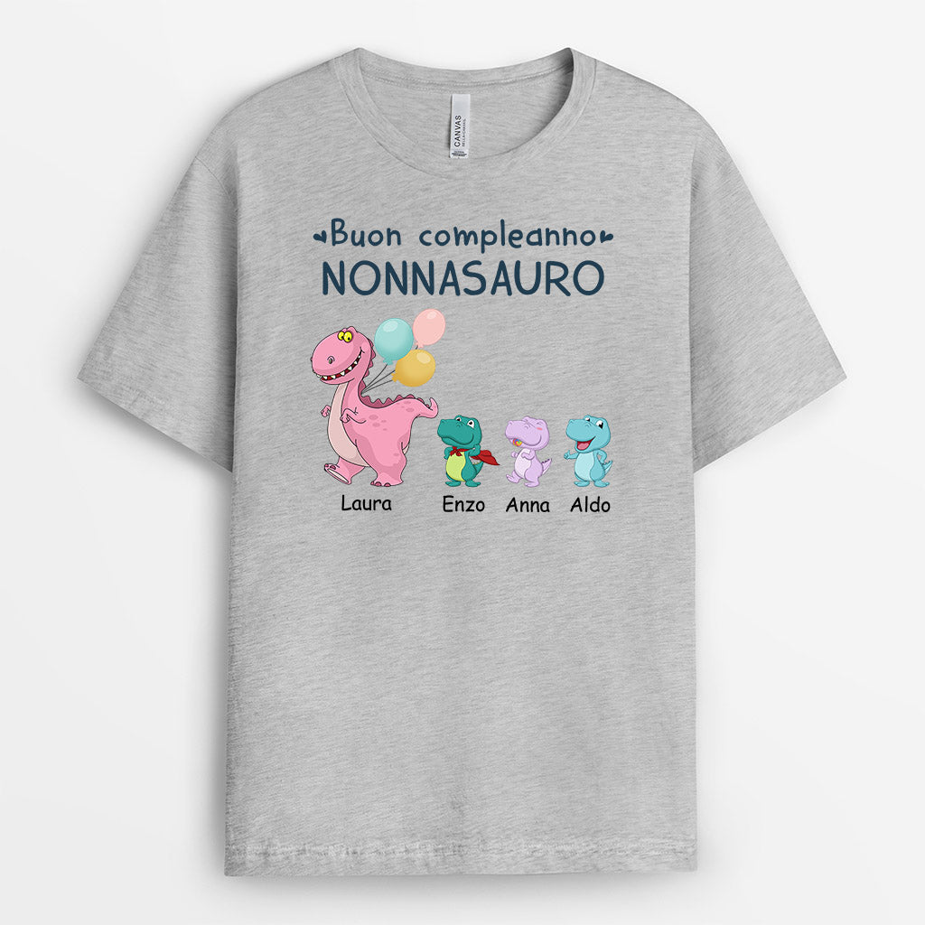 1050AOT2 Regali personalizzati maglietta dinosauri mamma nonna