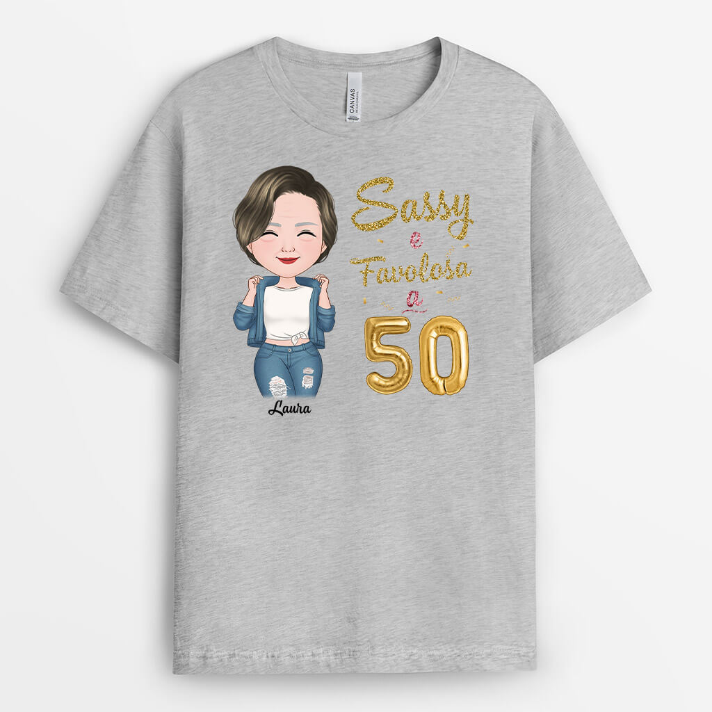 1053AOT2 Regali personalizzati magliette compleanno ragazza donna