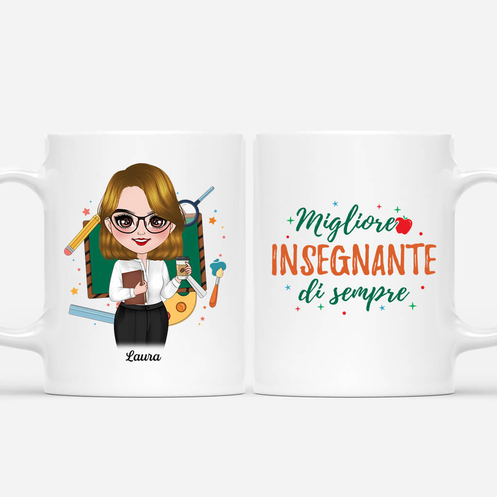 Tazza Personalizzata Per Insegnante 'Ich Bin Una Donna Con Classa' | Mug Divertente 330ml Per Maestre | Idea Regalo Scuola