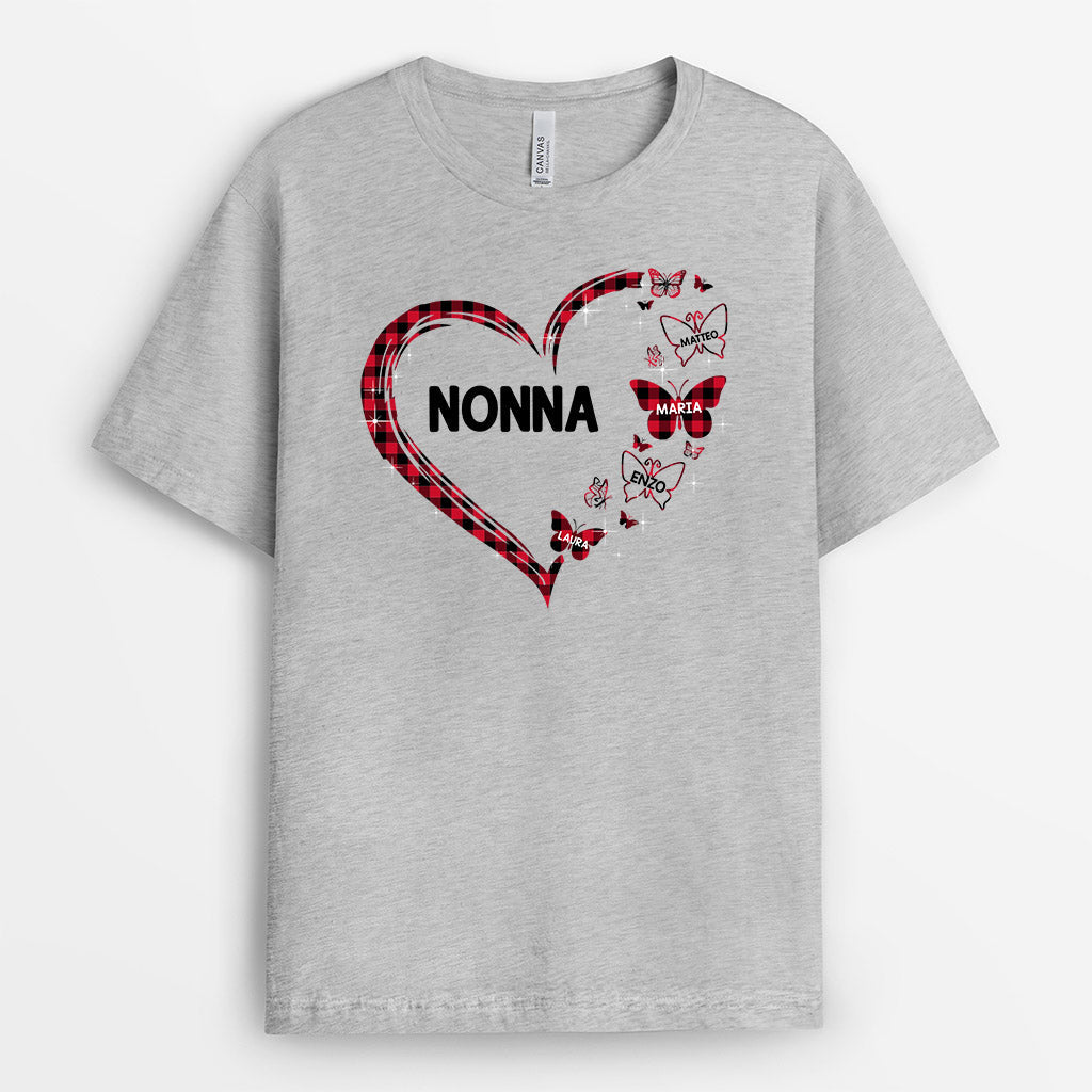 Maglietta Cuore di Nonna, Mamma Personalizzata
