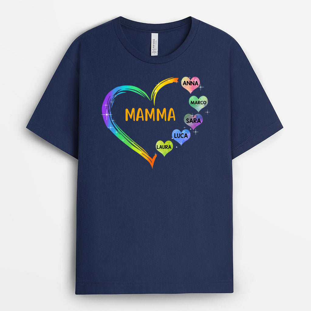 Maglietta Cuore di Nonna, Mamma Personalizzata