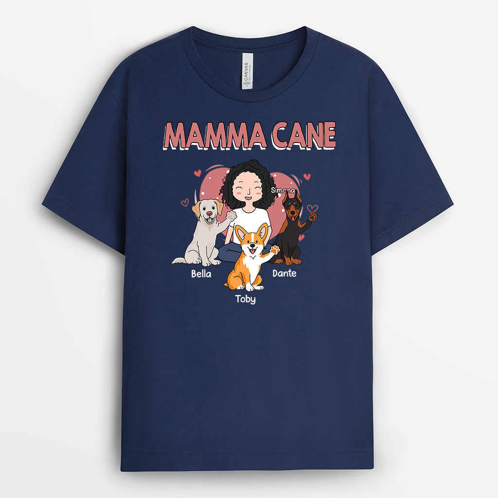 Maglietta Mamma Cane, Papà Cane Personalizzata