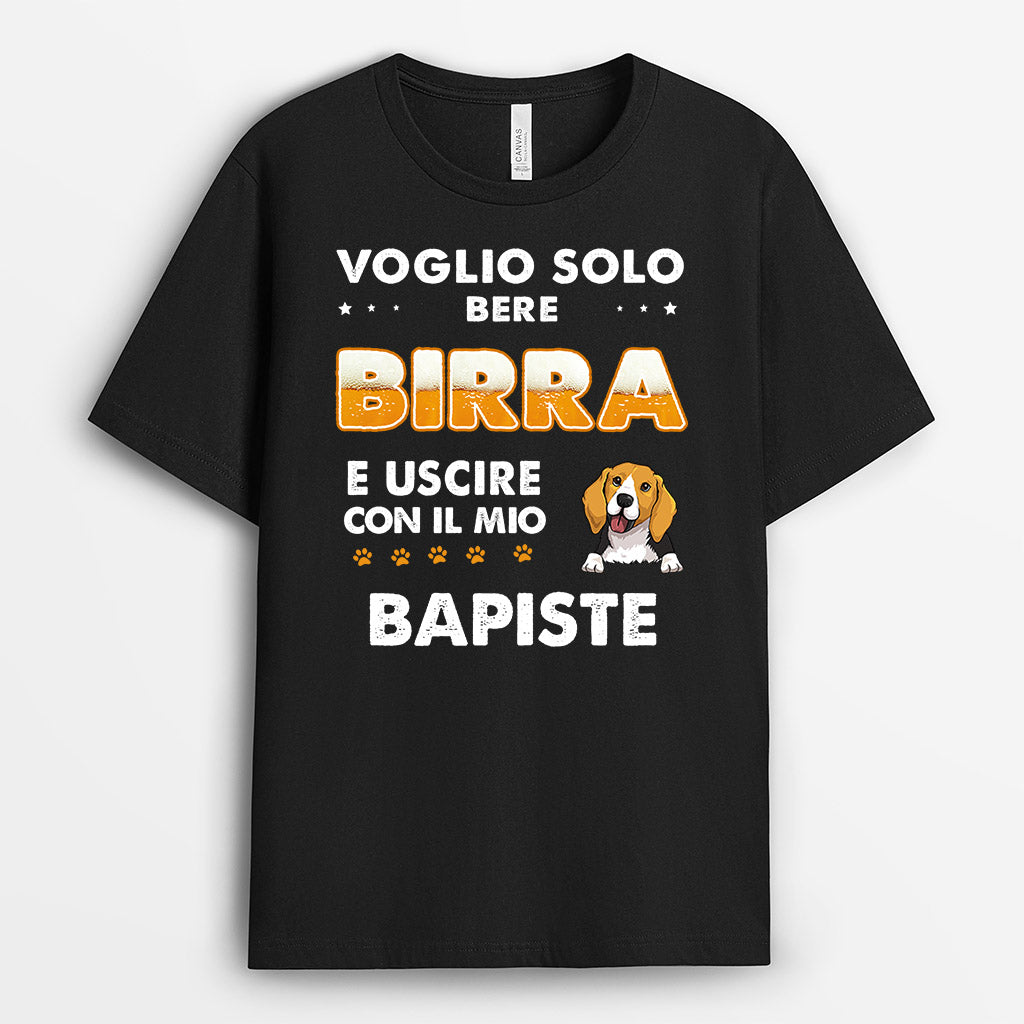 Maglietta Birra E Cane Personalizzata - Main Image
