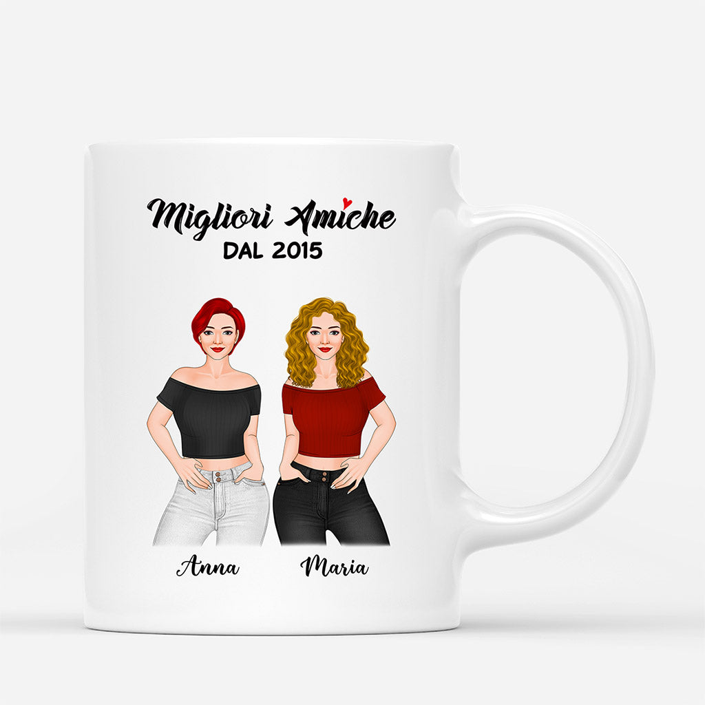 GRAVURZEILE Tazza Personalizzata Per Migliore Amica – Stampa A Sublimazione, 330 Ml, Ceramica Lavabile In Lavastoviglie, Nero/Bianco