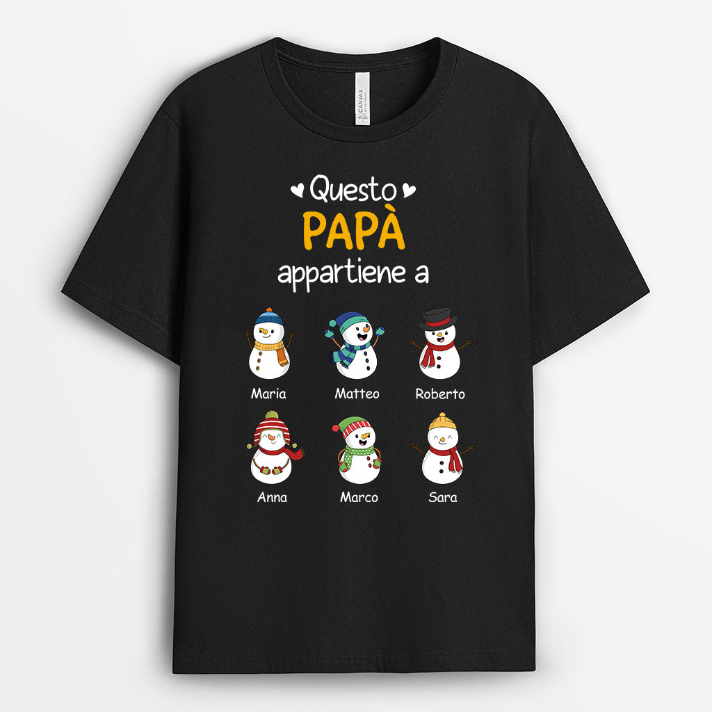 Maglietta Questo Papà/Nonno Appartiene A Personalizzata