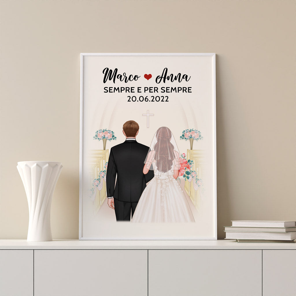 IDEA REGALO ORIGINALE PER GLI SPOSI - POSTER RICETTA PER IL MATRIMONIO -  POSTER