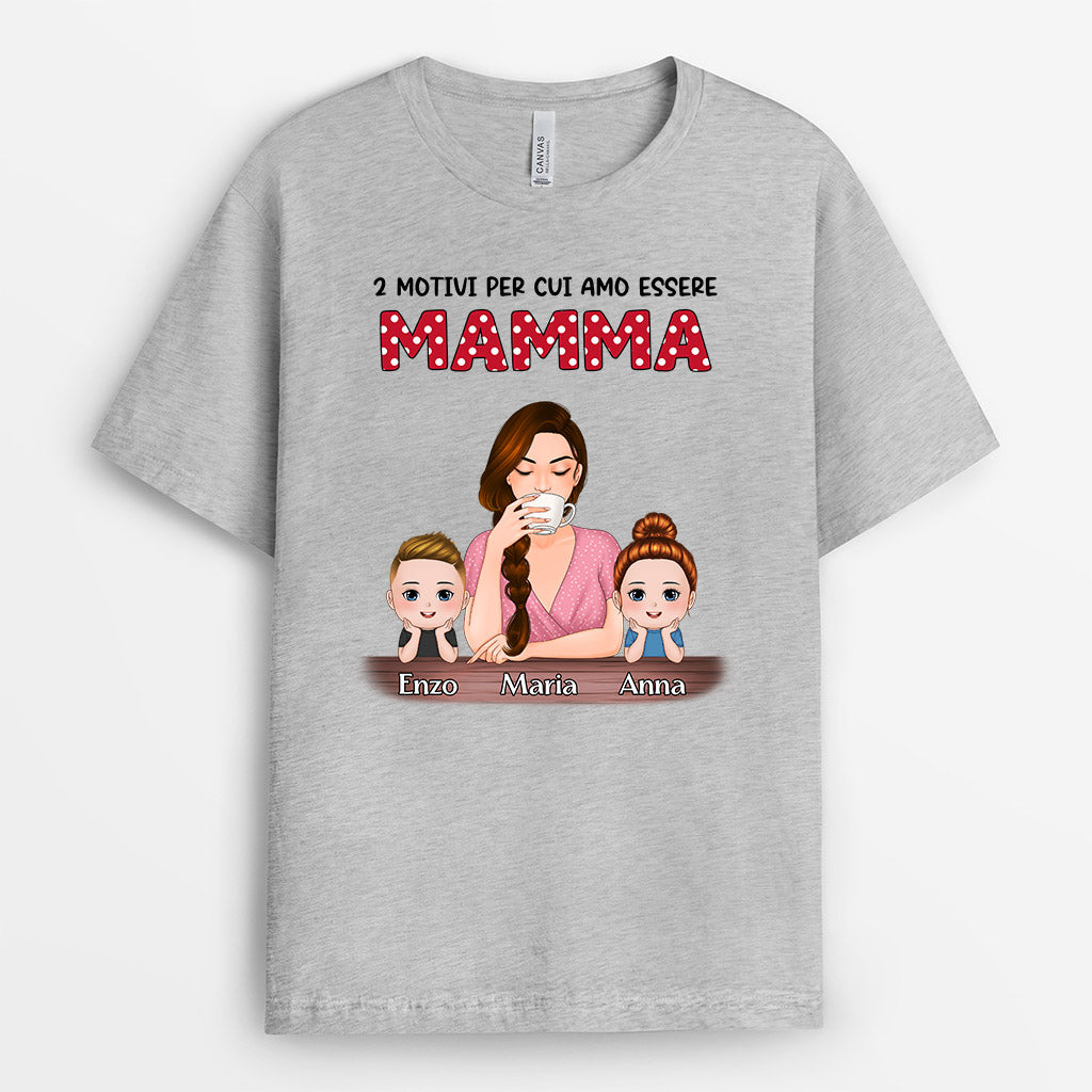 Maglietta I Motivi Per Cui Amo Essere Mamma/Nonna Personalizzata