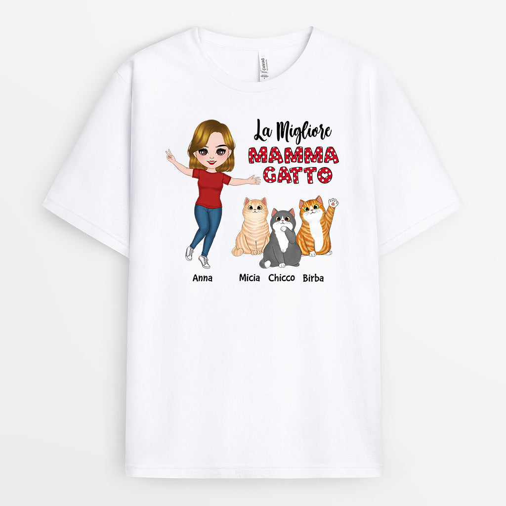 0820AOT1 Regali personalizzati magliette mamma gatto amanti dei gatti_4e1ea132 0eb3 4a6a 950a c66af7d71a0e