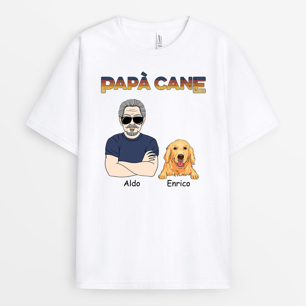 0821AOT1 Regali personalizzati magliette papa cane amanti dei cani_eb7a1d8b e7aa 4fd3 9c1c d8ef6e93f230