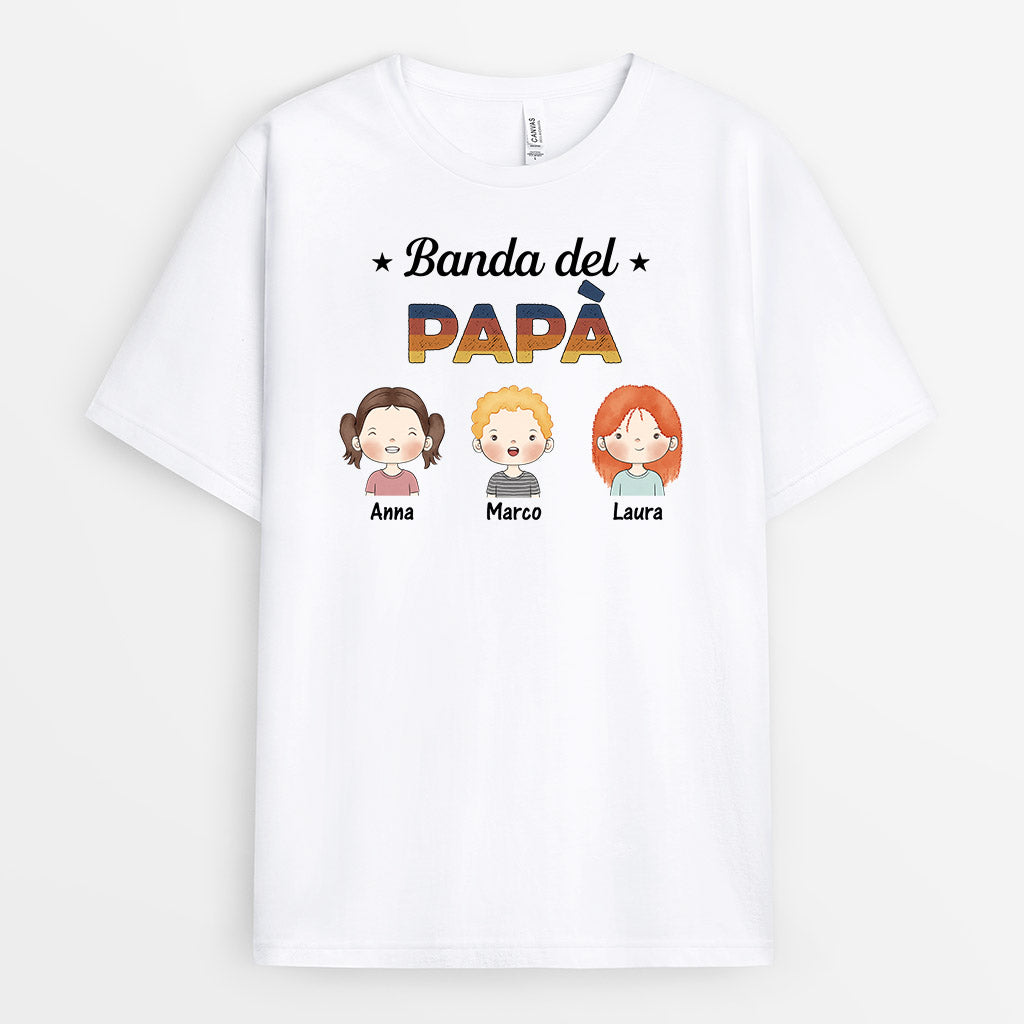 0845AOT1 Regali personalizzati magliette la banda di papa nonno figli nipoti papa nonno_57f7b71f 54d2 48e3 ab62 2f780da7f262