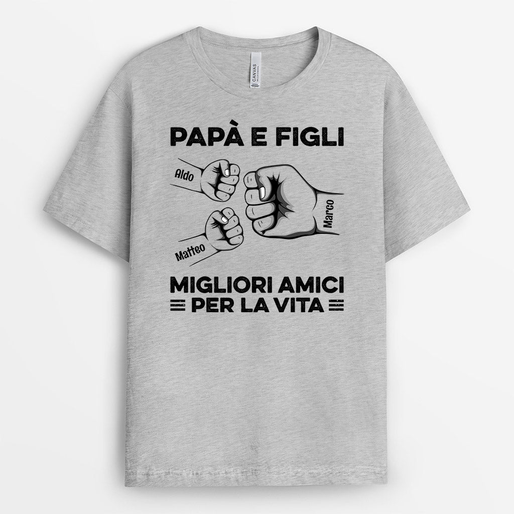 0883AOT1 Regali personalizzati magliette papa figlio amici papa nonno