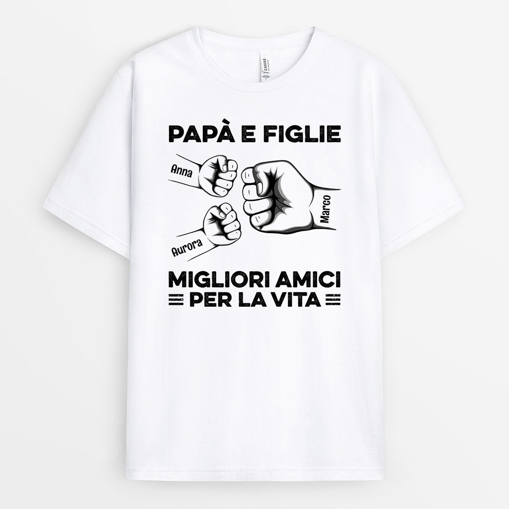 0883AOT2 Regali personalizzati magliette papa figlio amici papa nonno