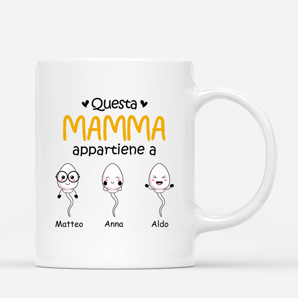 0885MOT1 Regali personalizzati tazza sperma mamma nonna
