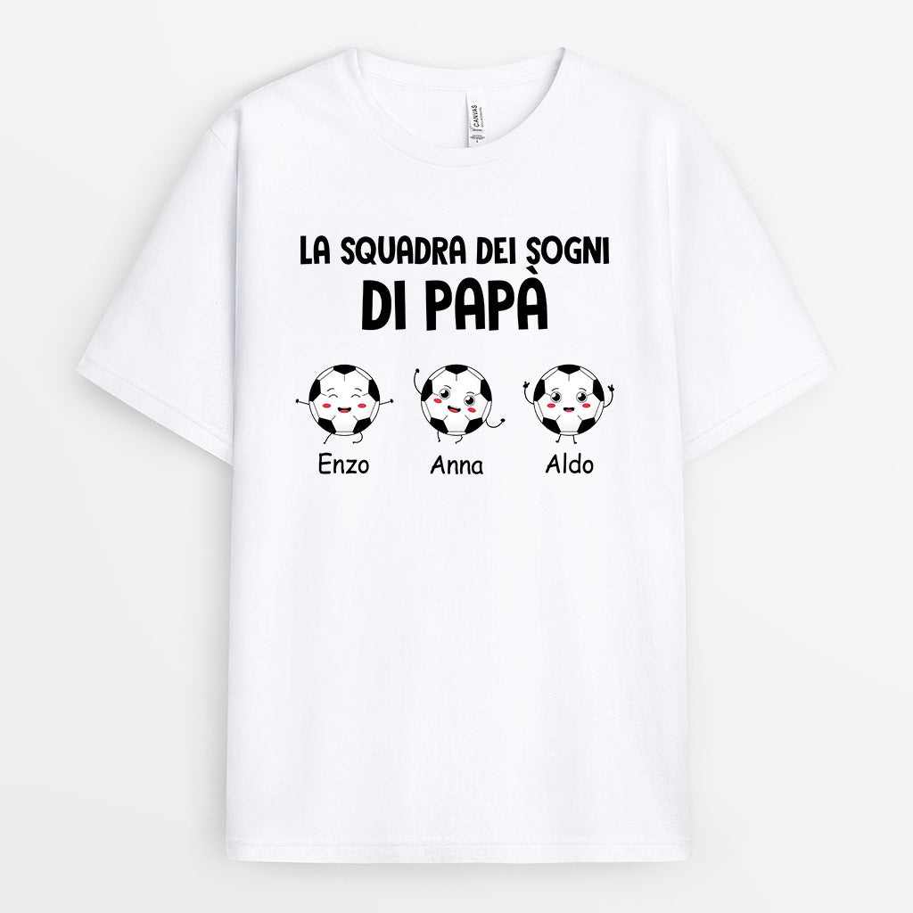 0893AOT1 Regali personalizzati magliette squadra calcio papa