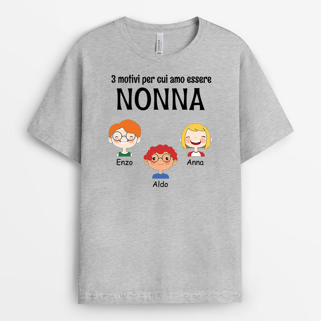 0897AOT2 Regali personalizzati magliette figli nipoti mamma nonna